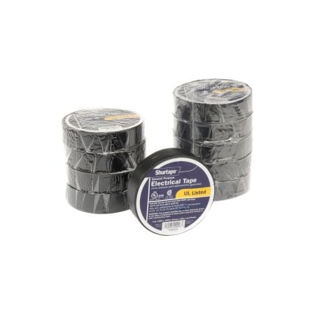 Shurtape Shurtape EV 057B Black Electrical Tape, EV 57 3/4 X 66', 7 mil, Black, PK10 200782